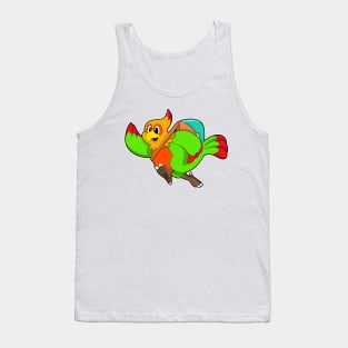 Parrot as Hiker with Backpack Tank Top